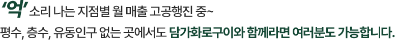 억 소리 나는 지점별 월 매출